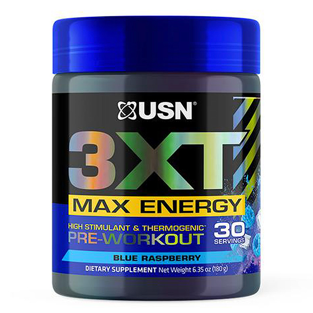 USN 3XT Max Energy, Blue Raspberry, 30