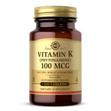 Solgar Vitamin K Phytonadione, 100 mcg, 100 Tablets
