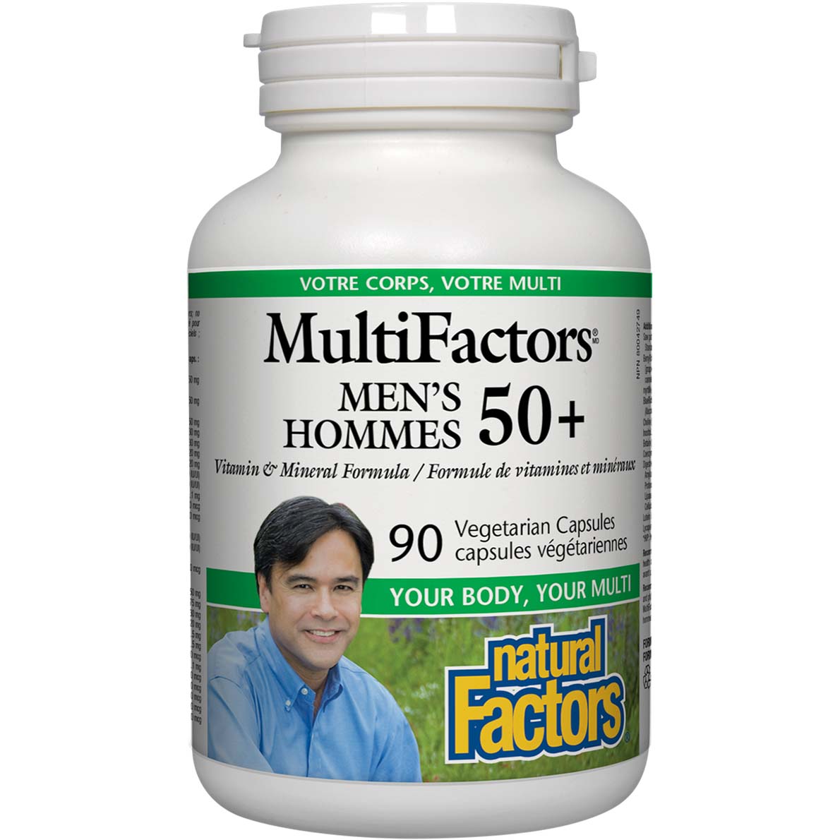 Natural Factors MultiFactors Men €™s Hommes 50+, 90 Veggie Capsules