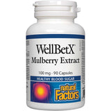 Natural Factors Wellbetx Mulberry Extract, 100 mg, 90 Capsules