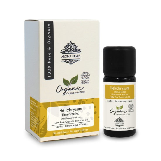 Aroma Tierra Organic Helichrysum Essential Oil (Immortelle, Everlasting) 10ml