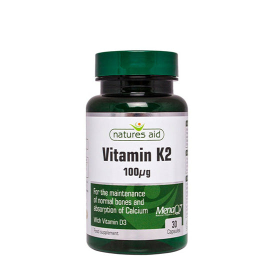 Natures Aid 100Ug Vitamin K2 30 Capsules