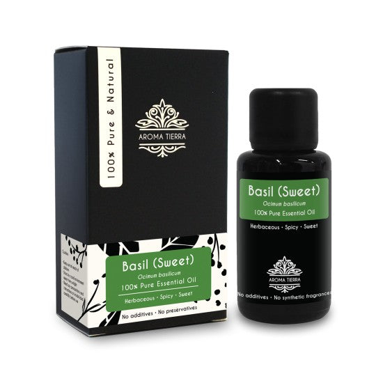 Aroma Tierra Basil Essential Oil (Sweet Basil) 30ml