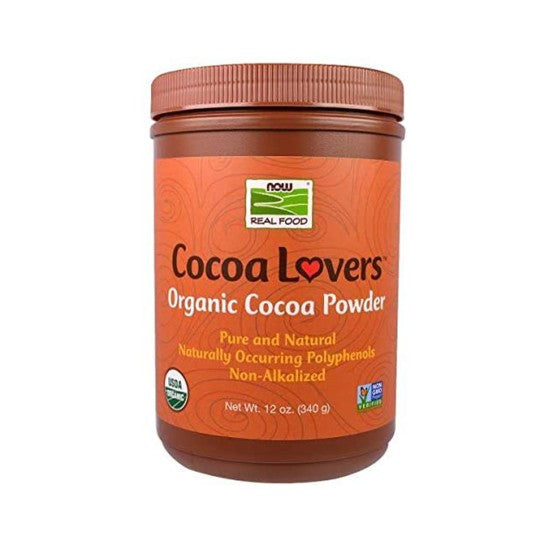 Now Foods, Real Foods Cocoa Lovers Organic Cocoa Powder 340 gm