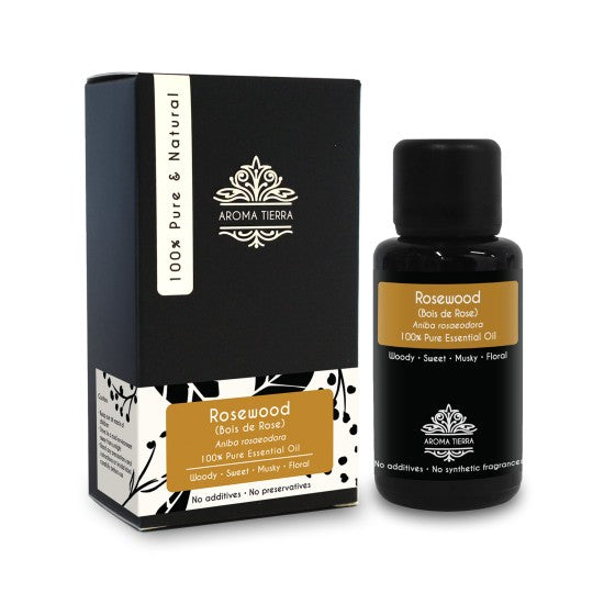 Aroma Tierra Rosewood Essential Oil (Bois de Rose) 100% Pure & Natural - 30ml