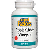 Natural Factors Apple Cider Vinegar, 500 mg, 90 Capsules