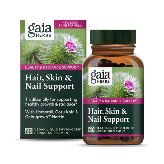 Gaia Herbs Hair Skin & Nail Support 60 Capsules