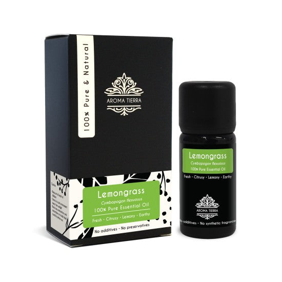Aroma Tierra Lemongrass Essential Oil 100% Pure & Natural - 10ml