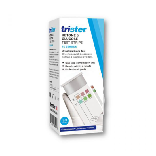 Trister Ketone & Glucose Urine Test Strips 50s