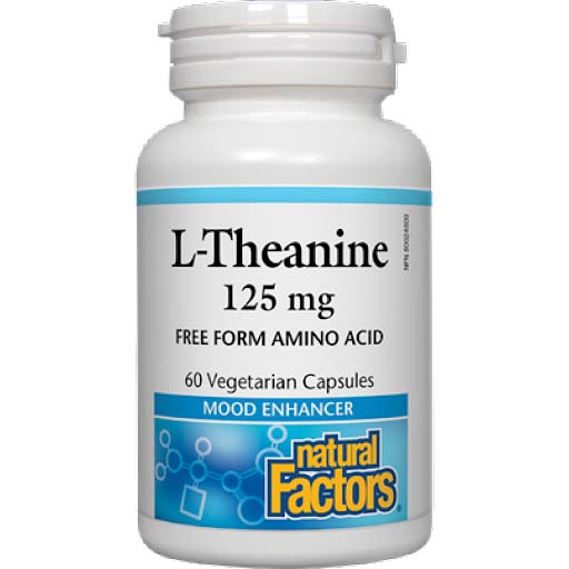 Natural Factors L-theanine, 125 mg, 60 Veggie Capsules