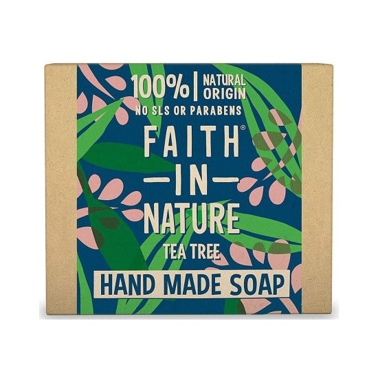 Faith In Nature Hand Made Soap Bar Tea Tree 100gm