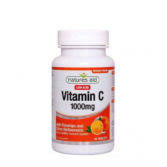 Natures Aid Vitamin C 1000mg Low Acid 30 Tablets