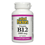 Natural Factors Vitamin B12, 1000 mcg, 60 Tablets