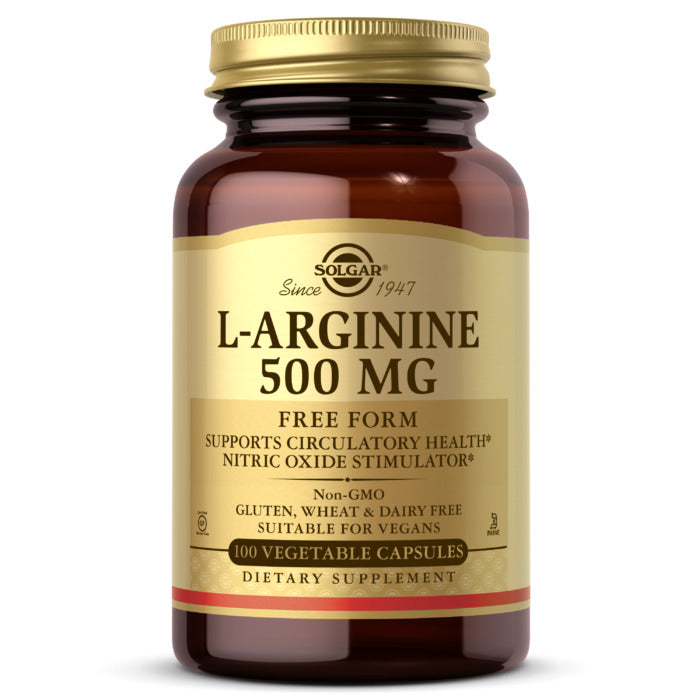 Solgar L-Arginine, 500 mg, 100 Vegetable Capsules